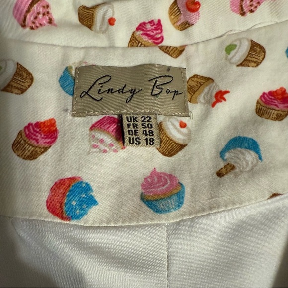 Lindy Bop Matilda Cupcake Print Fit & Flare Dress 18 Retro Inspired Rockabilly - Picture 11 of 16